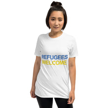 Load image into Gallery viewer, Ukraine &#39;Refugees Welcome&#39; Unisex T-Shirt
