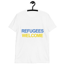 Load image into Gallery viewer, Ukraine &#39;Refugees Welcome&#39; Unisex T-Shirt
