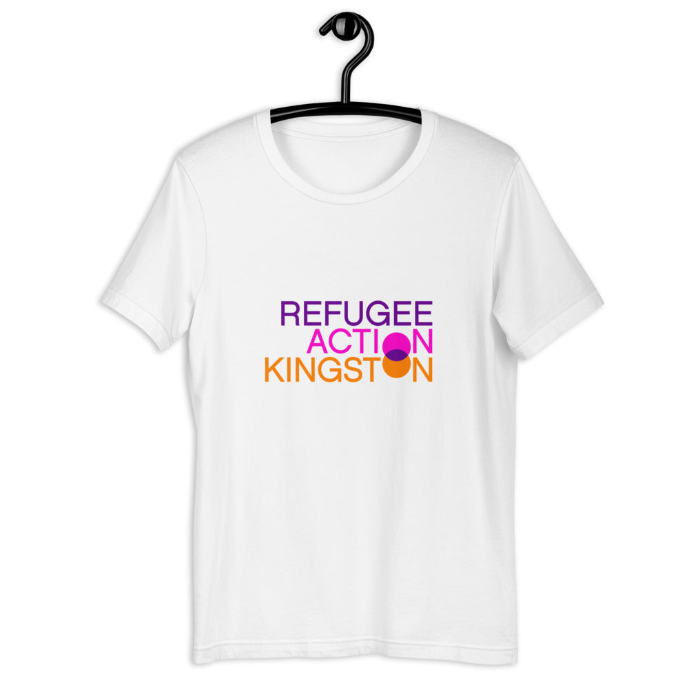 'Refugee Action Kingston' Unisex T-Shirt (Large Logo)